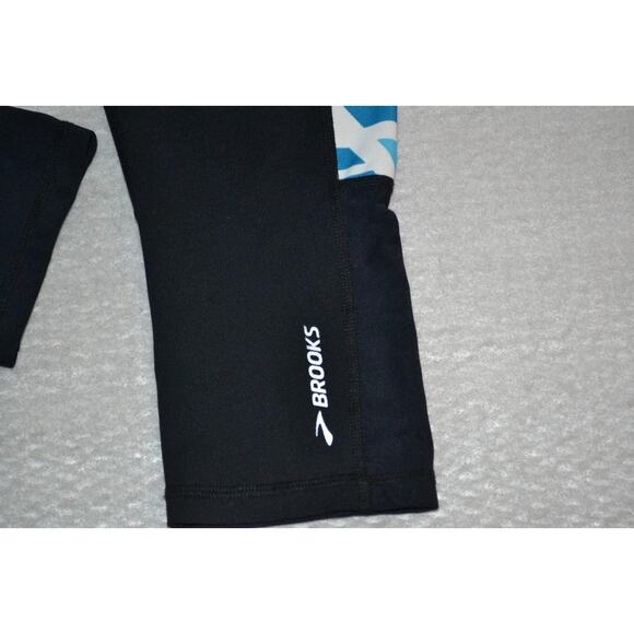 27366 Brooks Running Gym Pants Workout Capris Black Size Small Womens - Picture 4 of 6